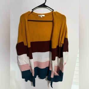 Downeast colorblock cardigan size M